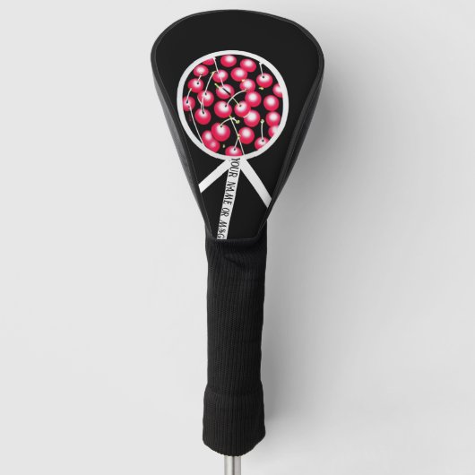 Cherry Print personalize voor haar chauffeur Golfheadcover (Voorkant)