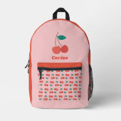 Cherry Printed Backpack Bedrukte Rugzak (Voorkant)