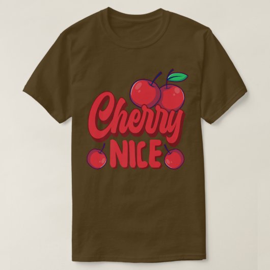 Cherry Pun Vegetarian Vegan Cherry Nice Fruits T-shirt (Design voorkant)