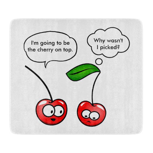 Cherry Puns Snijplank (Voorkant)