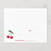 Cherry Recept Kaart (Achterkant)