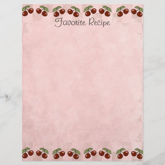 Cherry Recipe Page (Voorkant)