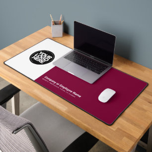 Cherry Red Aangepaste bedrijfslogo naam, slagzin Bureaumat