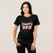 "Cherry Red Aesthetic – Bold & Vibrant Design met Tri-Blend Shirt (Voorkant volledig)