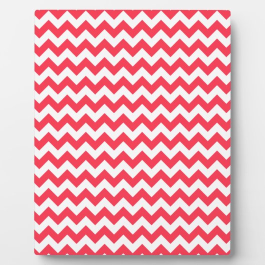 Cherry Red Chevron Zigzag Fotoplaat (Voorkant)