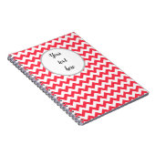 Cherry Red Chevron Zigzag Notitieboek (Rechterzijde)