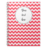 Cherry Red Chevron Zigzag Notitieboek (Voorkant)
