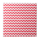 Cherry Red Chevron Zigzag Tegeltje (Voorkant)
