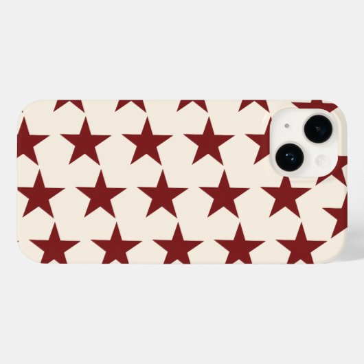 Cherry Red Chic esthetische ster Case-Mate iPhone Case (Achterkant (horizontaal))
