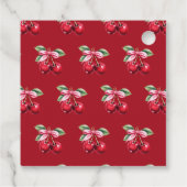 Cherry Red Coquette Bow Girl Baby shower Bedankjes Labels (Achterkant)