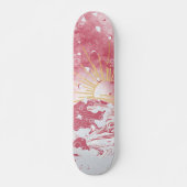 Cherry Red Crimson Gold Sunset Zon en Zee Persoonlijk Skateboard (Voorkant)