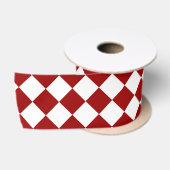 Cherry Red Diamond Pattern Satijnen Lint (Spoel)