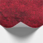 Cherry Red Distressed Gothic Damask Wrapping Paper Cadeaupapier (Hoek)