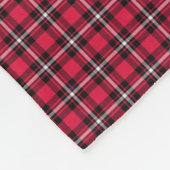 Cherry Red en Black Sporty Pset Fleece Deken (Hoek)