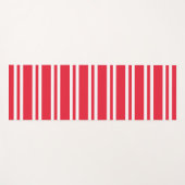 Cherry Red en White Striped Yogamat (Voorkant (horizontaal))