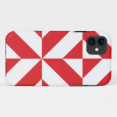 Cherry Red Geometric Deco Cube Pattern Case-Mate iPhone Case (Achterkant (horizontaal))