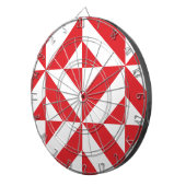 Cherry Red Geometric Deco Cube Pattern Dartbord (Voorkant Rechts)