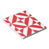Cherry Red Geometric Deco Cube Pattern Notitieblok (Schuin)
