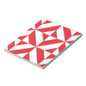 Cherry Red Geometric Deco Cube Pattern Notitieblok (Linkerzijde)