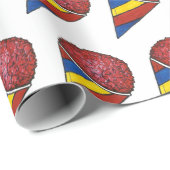 Cherry Red geschoren ijs sneeuw kegel Snocone Cadeaupapier (Rol Hoek)