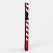 Cherry Red Glitter Chevron Name BLING Hoesje (Achterkant/rechts)