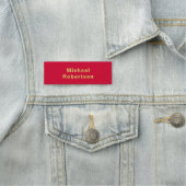 Cherry Red Gold Kleuren Professioneel Trendy Moder Naamplaatje (In situ)