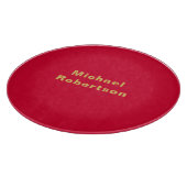 Cherry Red Gold Kleuren Professioneel Trendy Moder Snijplank (Hoek)