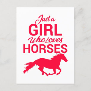 Cherry Red is gewoon een meisje dat van paarden ho Briefkaart