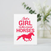 Cherry Red is gewoon een meisje dat van paarden ho Briefkaart (Staand voorkant)