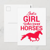 Cherry Red is gewoon een meisje dat van paarden ho Briefkaart (Voorkant / Achterkant)