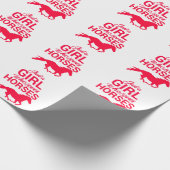 Cherry Red is gewoon een meisje dat van paarden ho Cadeaupapier (Hoek)