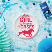 Cherry Red is gewoon een meisje dat van paarden ho Papieren Bordje (Feest)