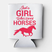 Cherry Red Just A Girl Who Loves Horses   Blikjeskoeler (Voorkant)