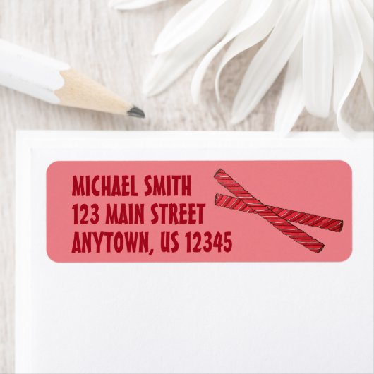 Cherry Red Licorice Whips Licorice Twist Snoep Etiket (Insitu)