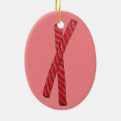 Cherry Red Licorice Whips Licorice Twist Snoep Keramisch Ornament (Achterkant)