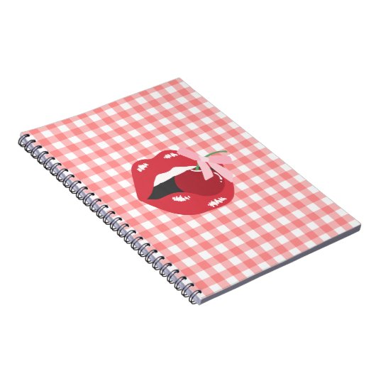Cherry Red Lips Coquette Notitieboek (Rechterzijde)