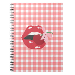 Cherry Red Lips Coquette Notitieboek
