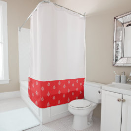 Cherry Red met Mandalas Douchegordijn