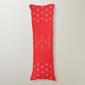 Cherry Red met Mandalas Lichaamskussen (Voorkant Verticaal)