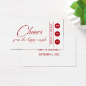 Cherry Red on White, 3 Punch Drink Tickets Visitekaartjes (Bureau)