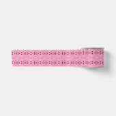 Cherry Red Pink Geometric Art Deco Valentijn Gift Satijnen Lint (Voorkant)
