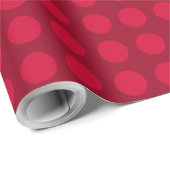 Cherry Red Polka stippen inpakpapier (Rol Hoek)