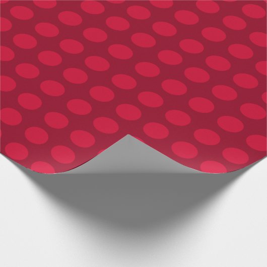 Cherry Red Polka stippen inpakpapier (Hoek)