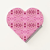 Cherry Red Roze Geometric Art Deco Valentijn Gift Notitieboek (Achterkant)