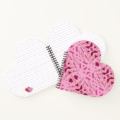 Cherry Red Roze Geometric Art Deco Valentijn Gift Notitieboek (Binnen)