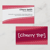 Cherry Red/Roze moderne kaart Visitekaartje (Voorkant / Achterkant)