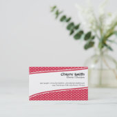 Cherry Red/Roze moderne kaart Visitekaartje (Staand voorkant)