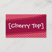Cherry Red/Roze moderne kaart Visitekaartje (Achterkant)