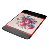 Cherry Red Schattige Cherries Bloemen Girly Pink Badmat (Gekanteld)