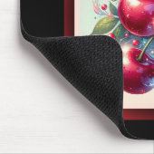 Cherry Red Schattige Cherries Bloemen Girly Pink Muismat (Hoek)